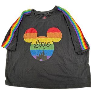 Women's Disney Parks PRIDE Crop Top T-Shirt, Size XL